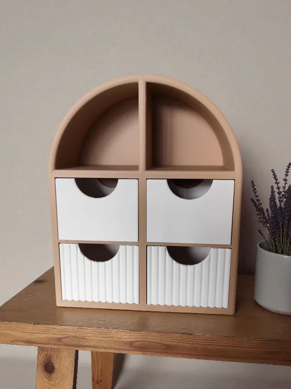 Arched Jewelry Organizer with Four Drawers by HappyLayer