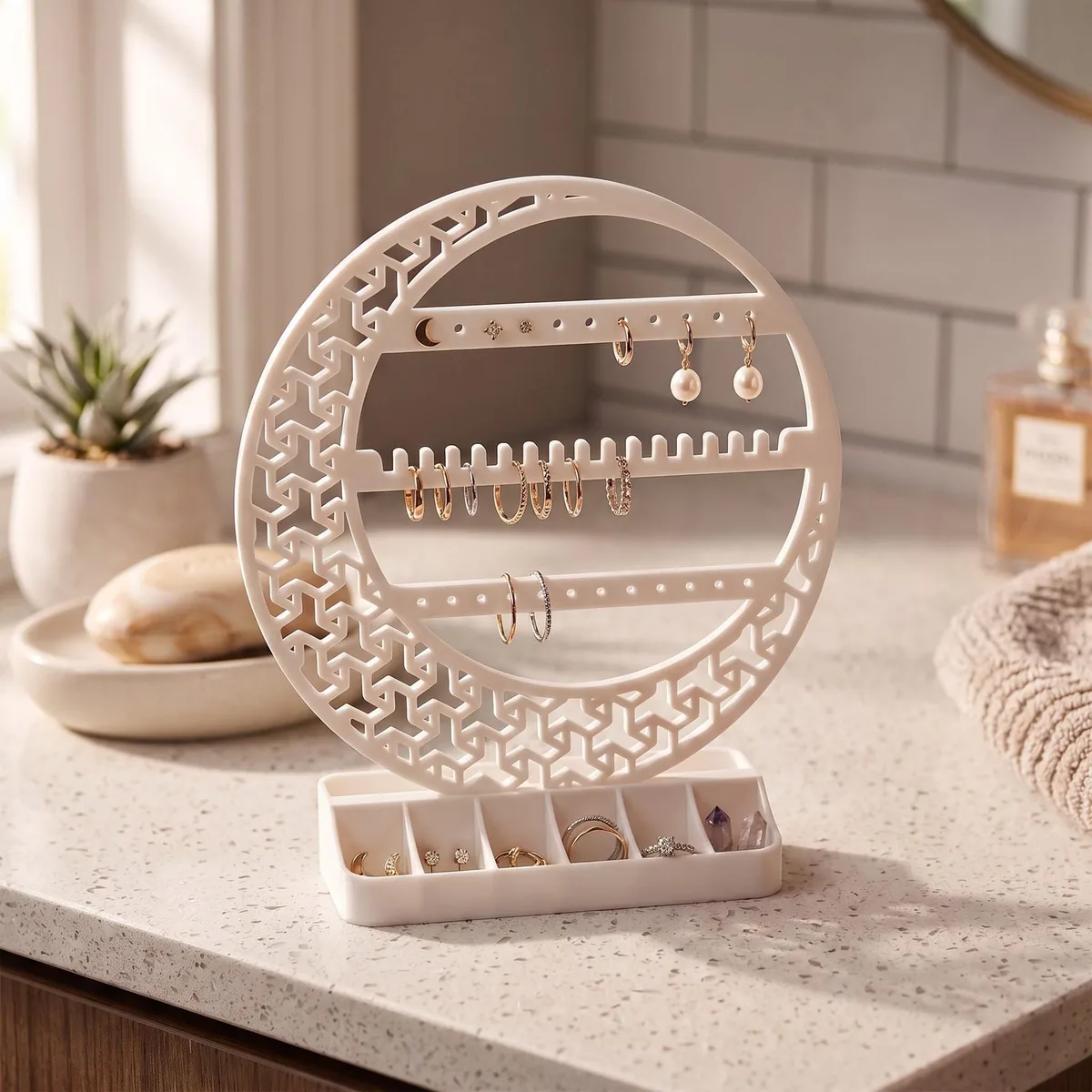 Crescent Moon Jewelry Organizer - handmade by HappyLayer