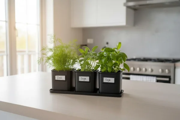 3-Pot Herb Planter Set with Saucer, photo 4