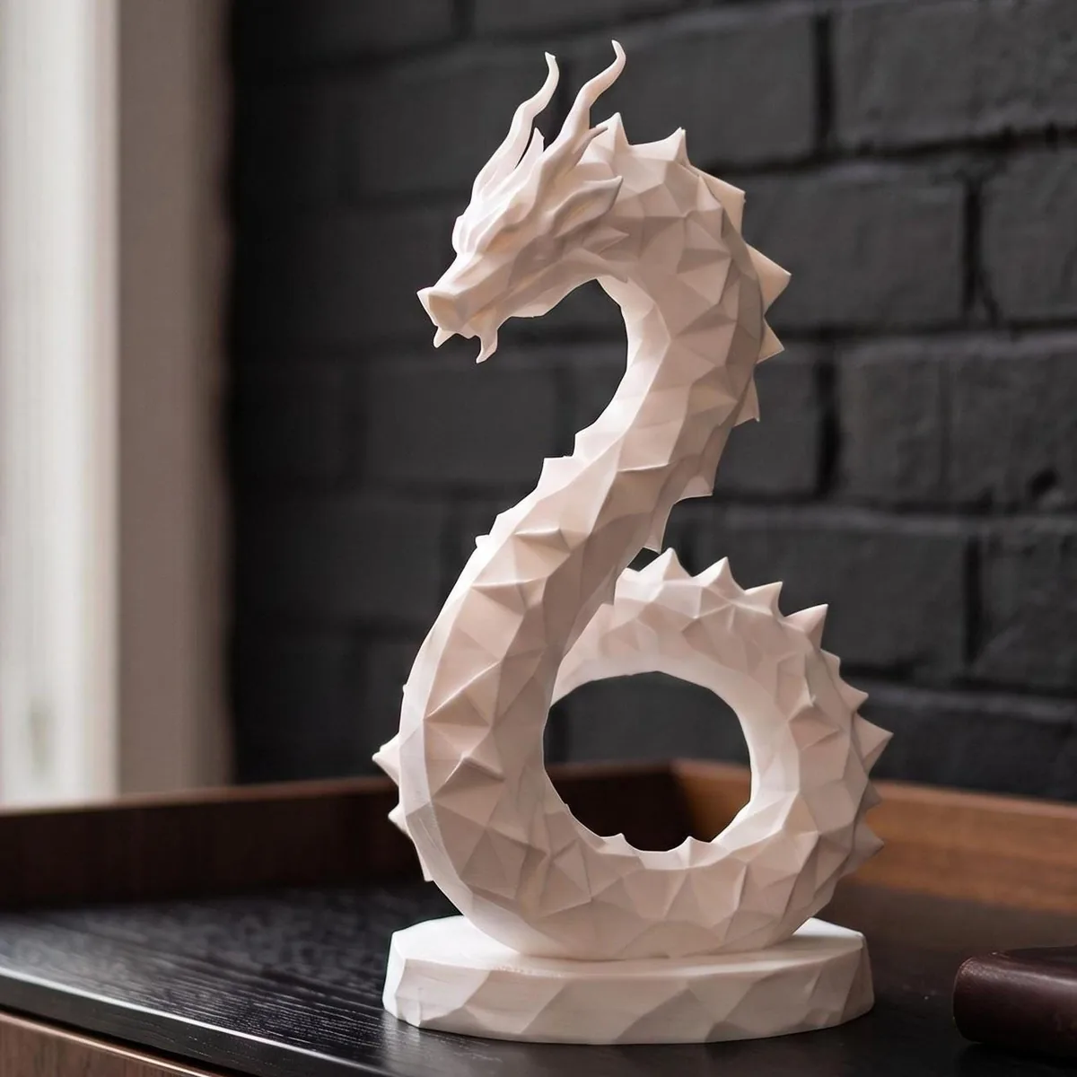 Low Poly Dragon Sculpture - handmade by HappyLayer