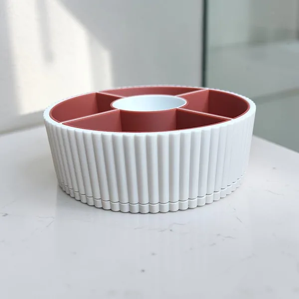 360 Rotating Ribbed Snack Tray, photo 5
