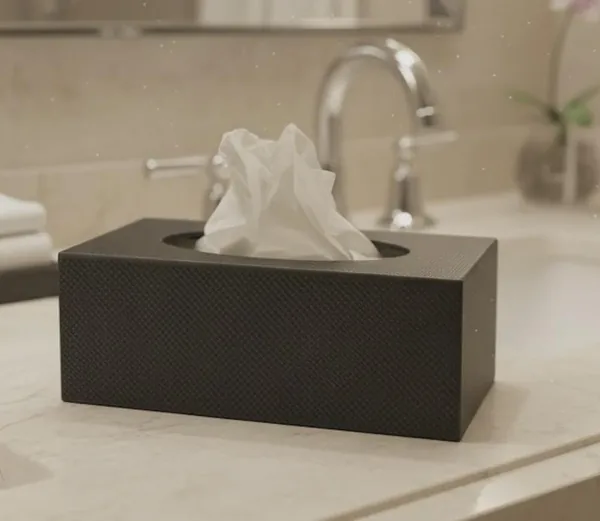 Textured Copper Tissue Box Cover, photo 5