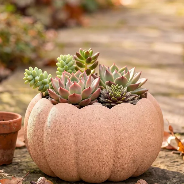 3D Printed Pumpkin Planter, photo 3