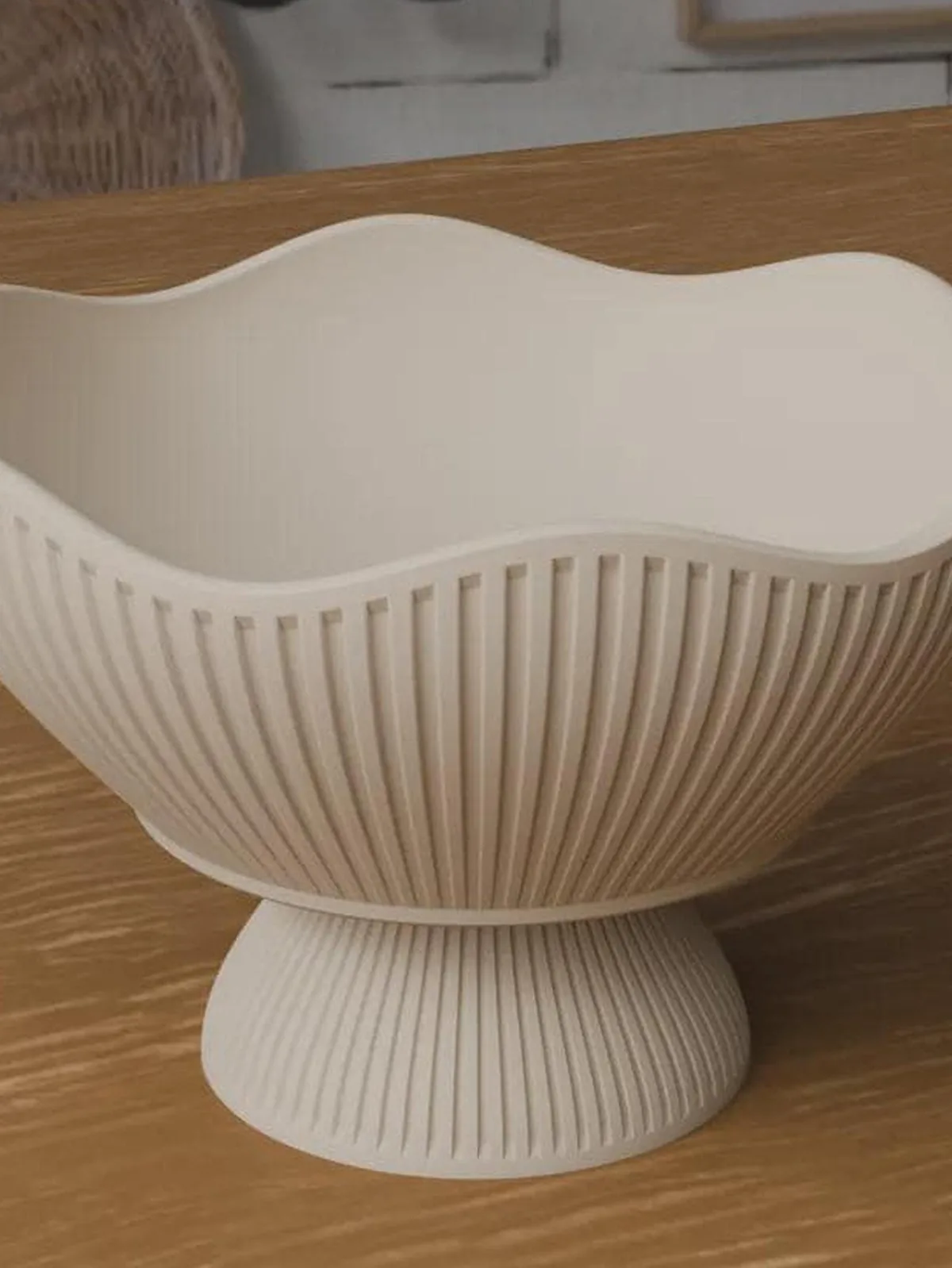 Japandi 3D Printed Fruit Bowl - handmade by HappyLayer