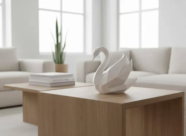 Low Poly Swan Sculpture, photo 3