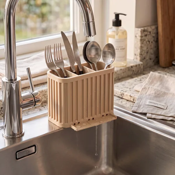3-Compartment Japandi Cutlery Drainer, photo 3