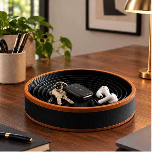 3D Printed Spiral Catchall Tray by HappyLayer