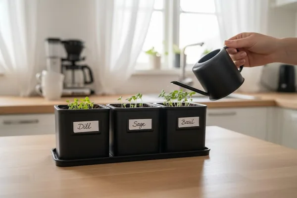 3-Pot Herb Planter Set with Saucer, photo 3