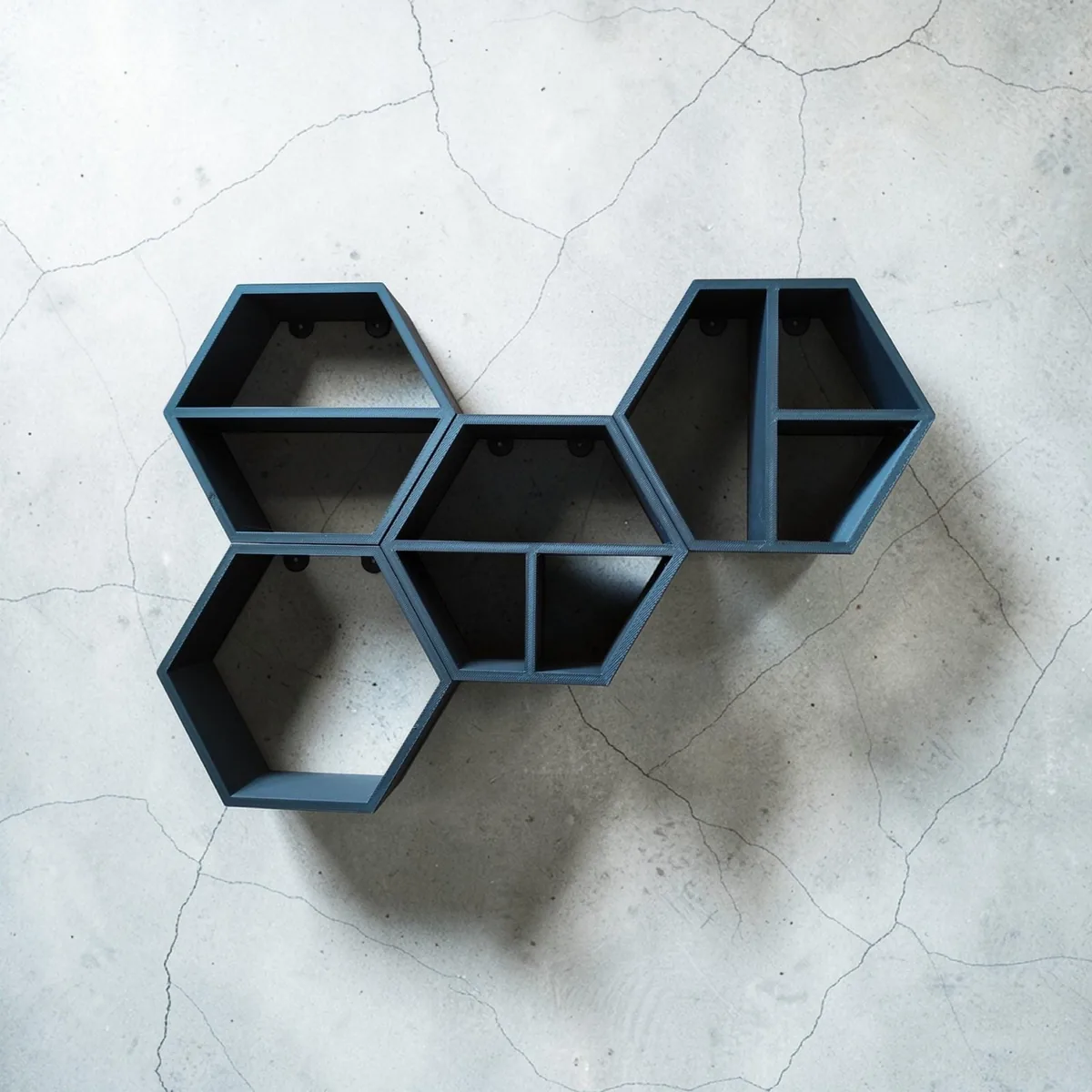 Modular Hexagon Wall Shelves - handmade by HappyLayer