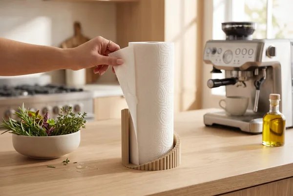Ribbed Paper Towel Holder by HappyLayer