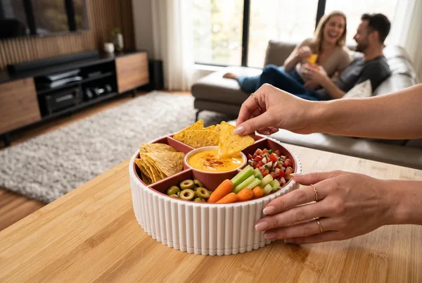 360 Rotating Ribbed Snack Tray, photo 4