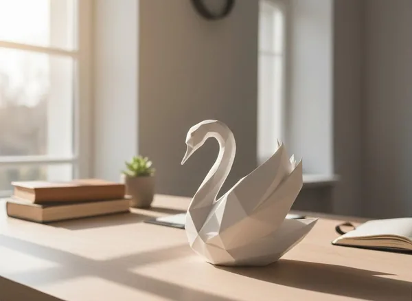 Low Poly Swan Sculpture, photo 5