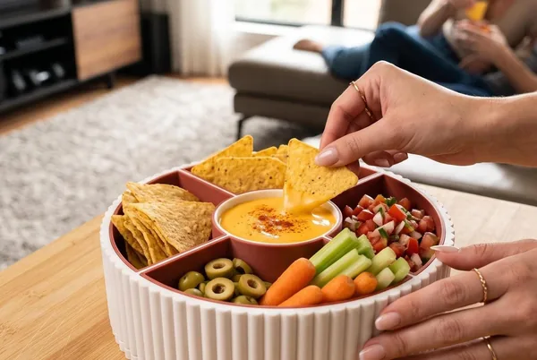 360 Rotating Ribbed Snack Tray, photo 3