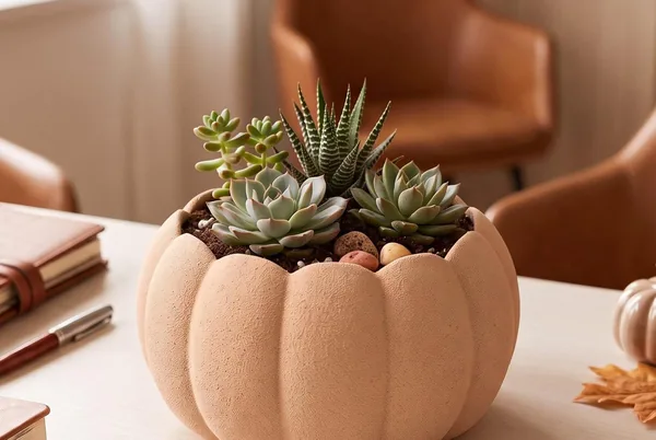 3D Printed Pumpkin Planter, photo 4