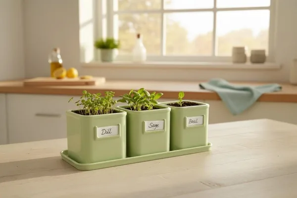 3-Pot Herb Planter Set with Saucer, photo 5