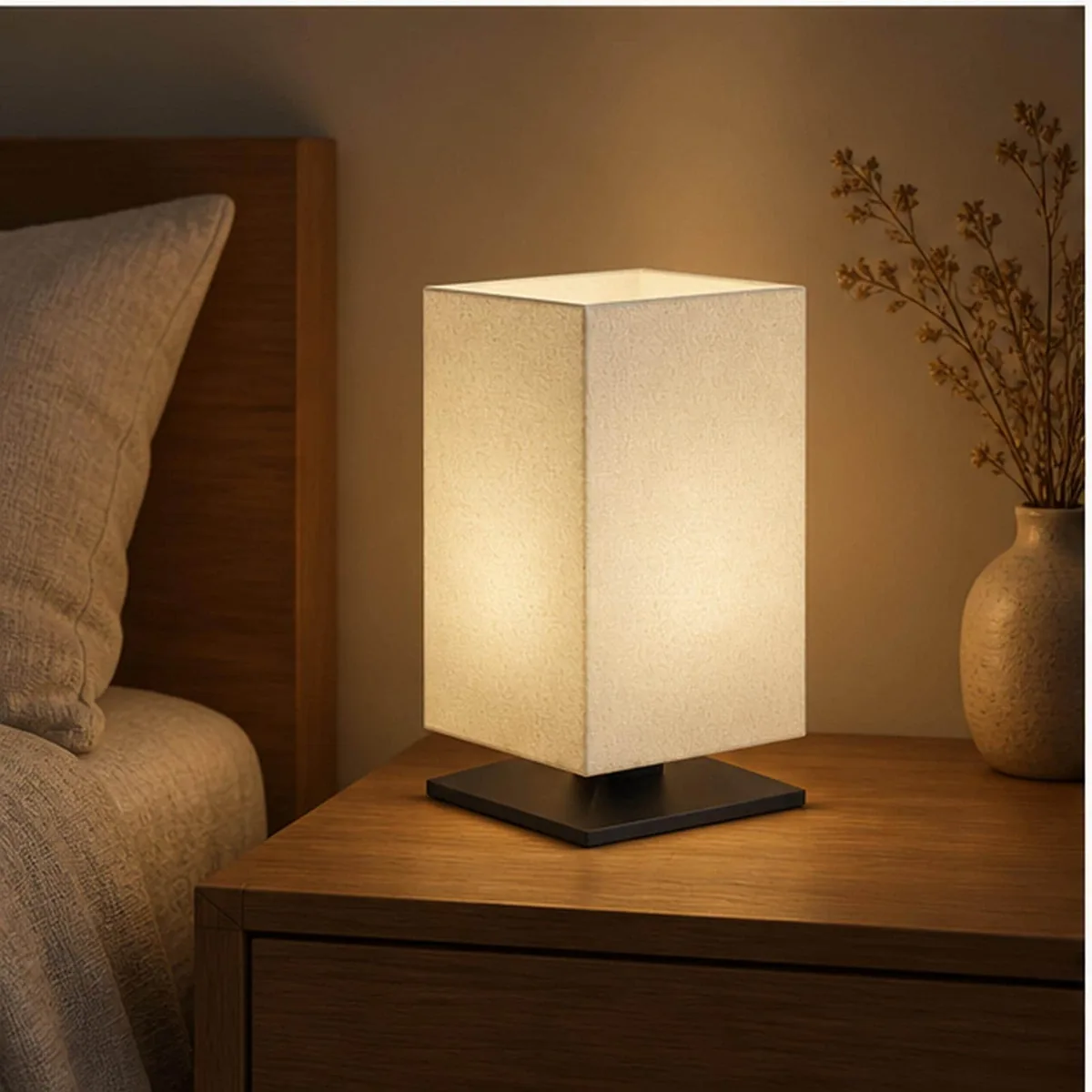 Minimalist Japanese Table Lamp - handmade by HappyLayer