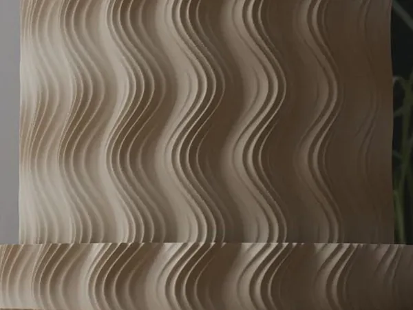 Wavy Ribbed 3D Printed Planter with Saucer, photo 5