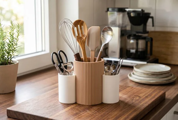 3-Cup Kitchen Utensil Caddy, photo 3