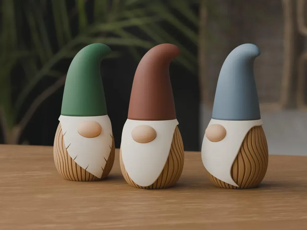 3D Printed Nordic Gnome Figurine - handmade by HappyLayer
